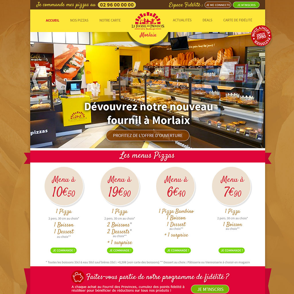 Site boulangerie franchisée